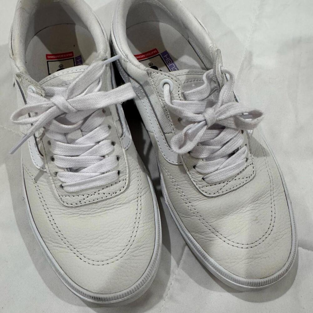 Vans White Leather Sneakers